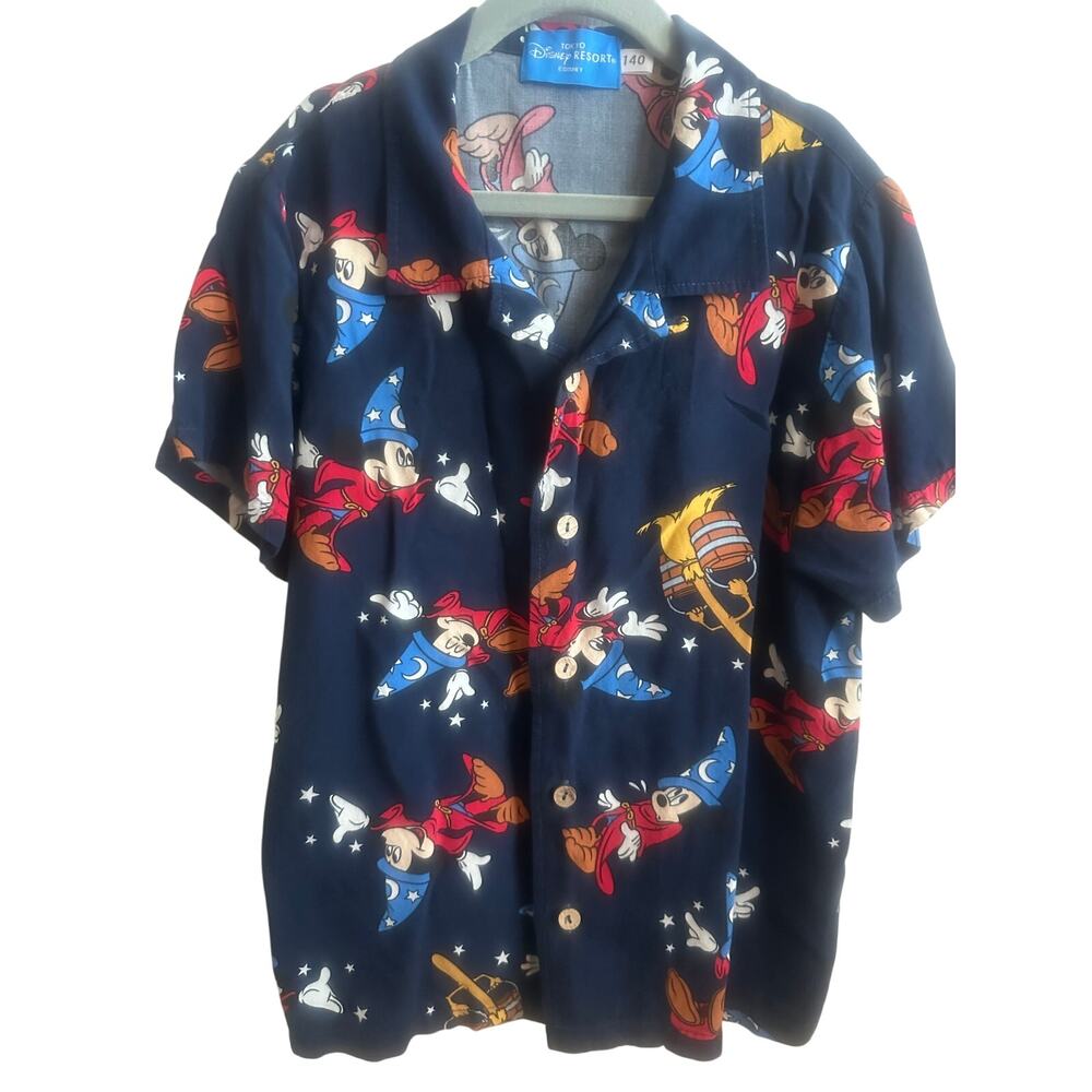 Tokyo Disney Resort Mickey Fantasia Sorcerer Shirt Kids 140